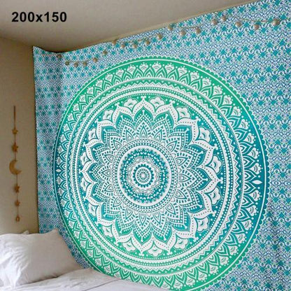 Tapiz de Pared Mandala Bohemio y Decoración para Tapete de Yoga