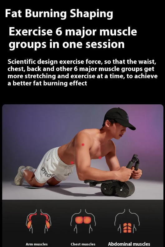 Rueda Abdominal con Rebote Automático – Entrenamiento de Core en Casa