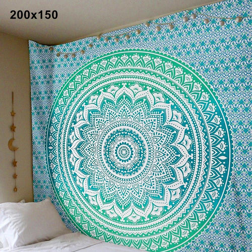 Tapiz de Pared Mandala Bohemio y Decoración para Tapete de Yoga