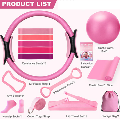 Kit Completo de Yoga y Pilates 13 Piezas – Entrenamiento en Casa