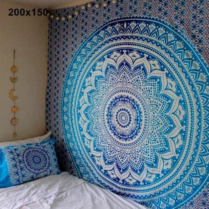 Tapiz de Pared Mandala Bohemio y Decoración para Tapete de Yoga