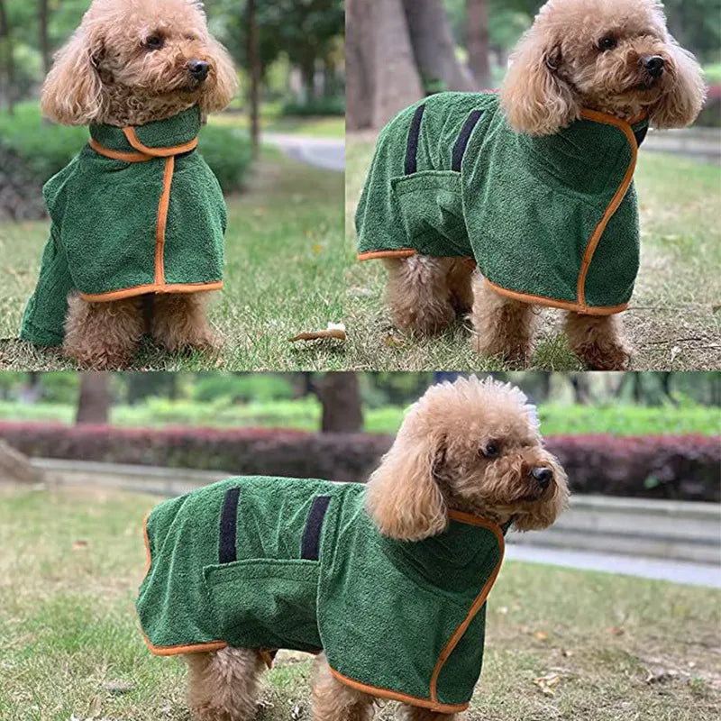 Albornoz de Secado Rápido para Perros y Gatos – Toalla Baño Mascotas