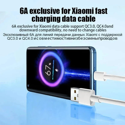 Cargador Ultrarrápido 67W 6A para Xiaomi, Redmi y POCO (Incluye Cable Tipo C)