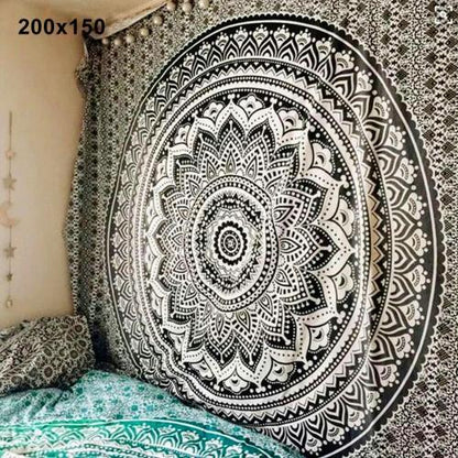 Tapiz de Pared Mandala Bohemio y Decoración para Tapete de Yoga