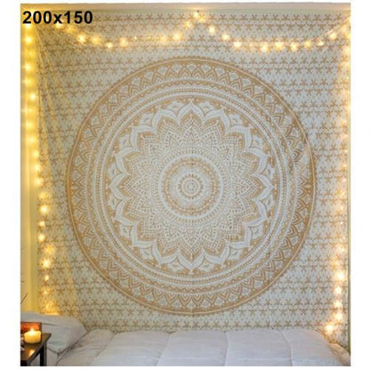 Tapiz de Pared Mandala Bohemio y Decoración para Tapete de Yoga